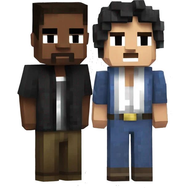 p diddy with steve minecraft emoji