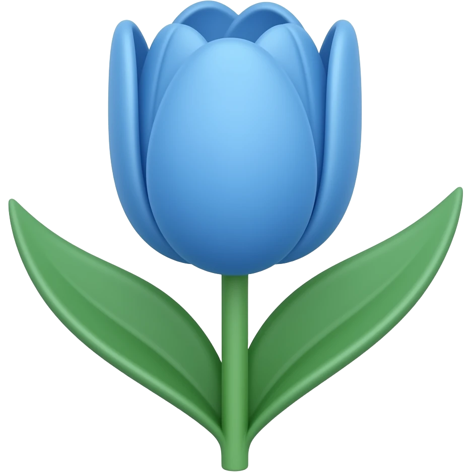 Tulipan color azul 🌷asi pero en azul emoji