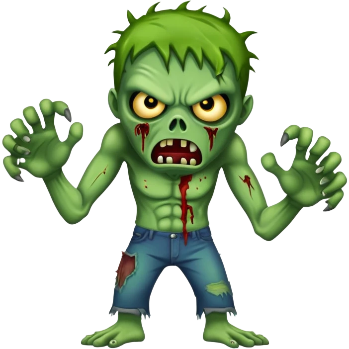 angry zombie with green skin emoji