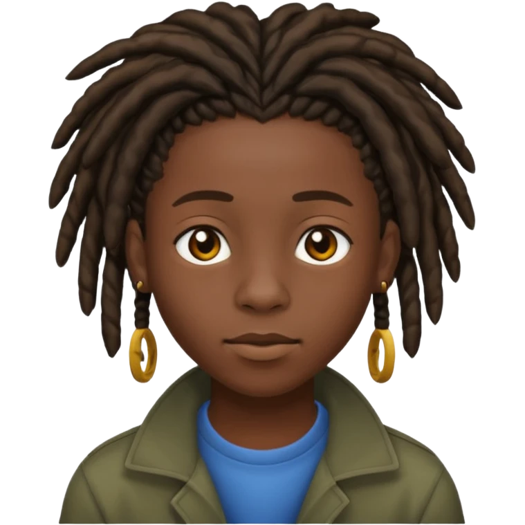 an african teen with short dreadblocks emoji