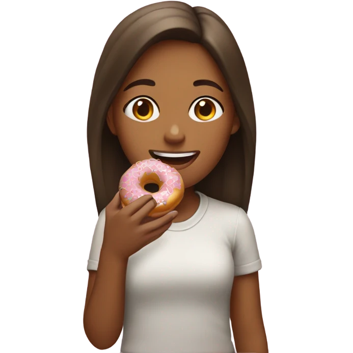 Girl eating a doughnut emoji