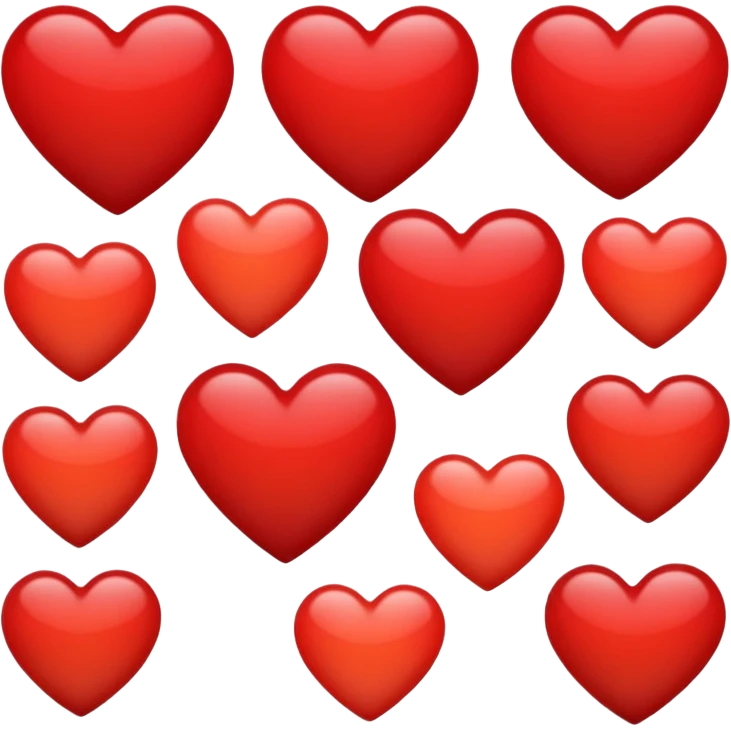 Black and red heart gradient mix emoji