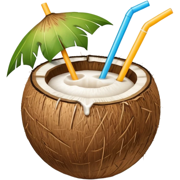 coconut drink summer vibe emoji