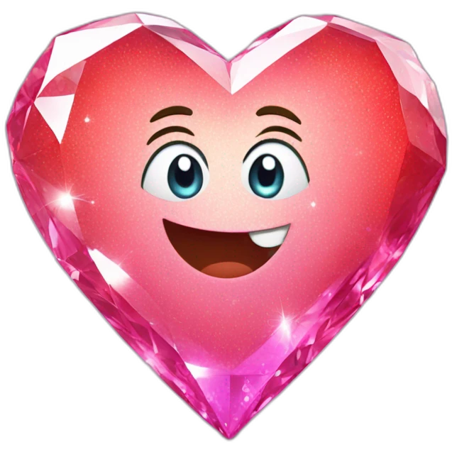 Coeur sur diamant emoji