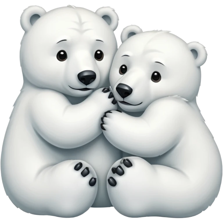 two polar bears live emoji