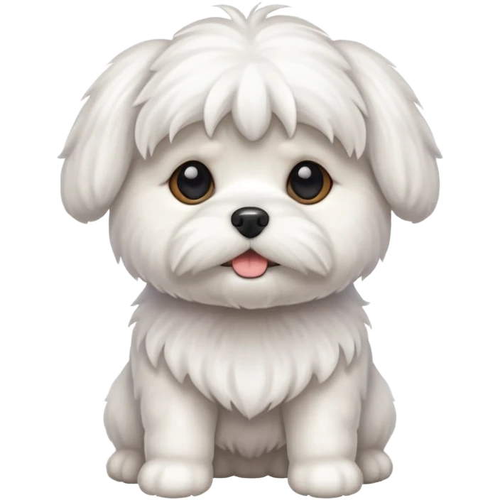 white maltise dog  emoji