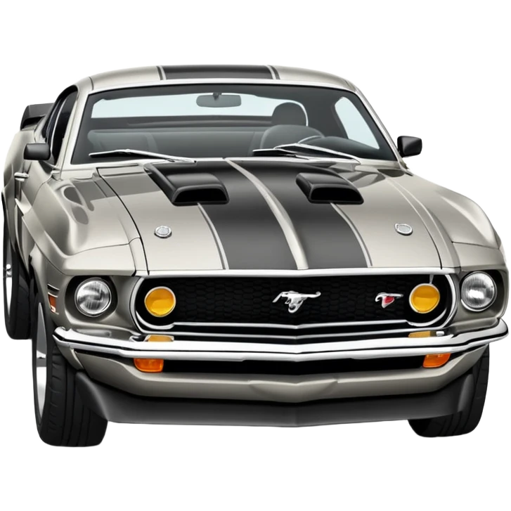 Ford mustang mach 1 grijs met zwarte strepen  emoji