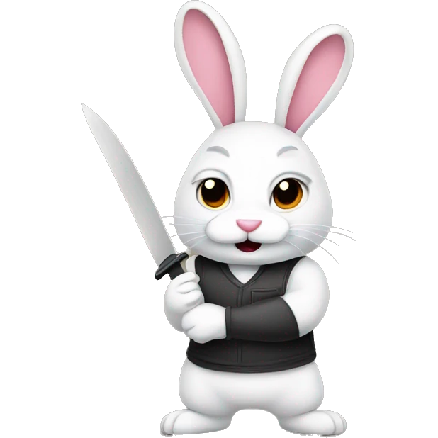 Bunny with a knife emoji