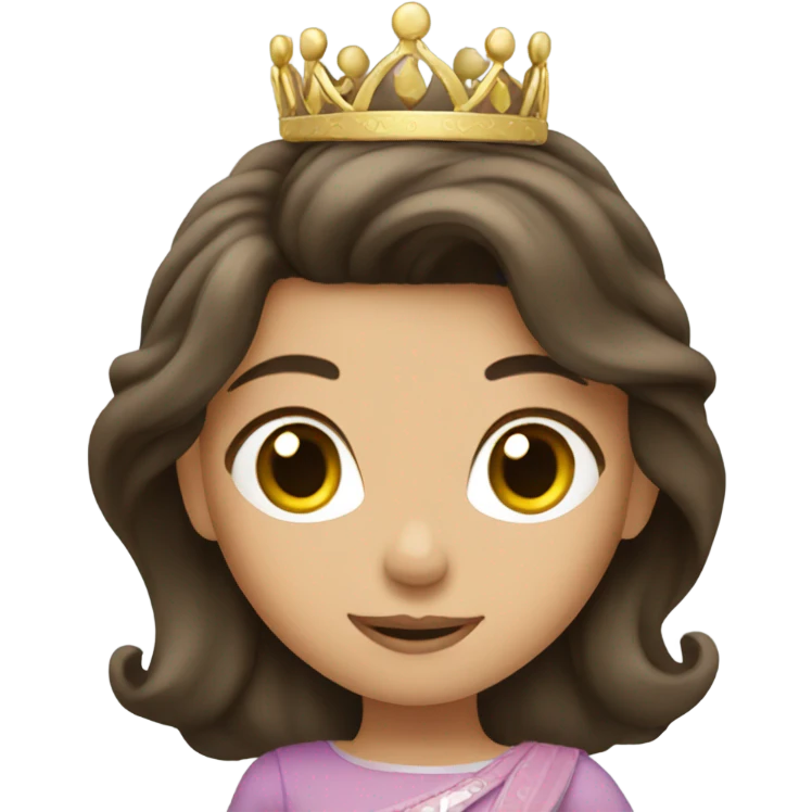 Brunette princess emoji