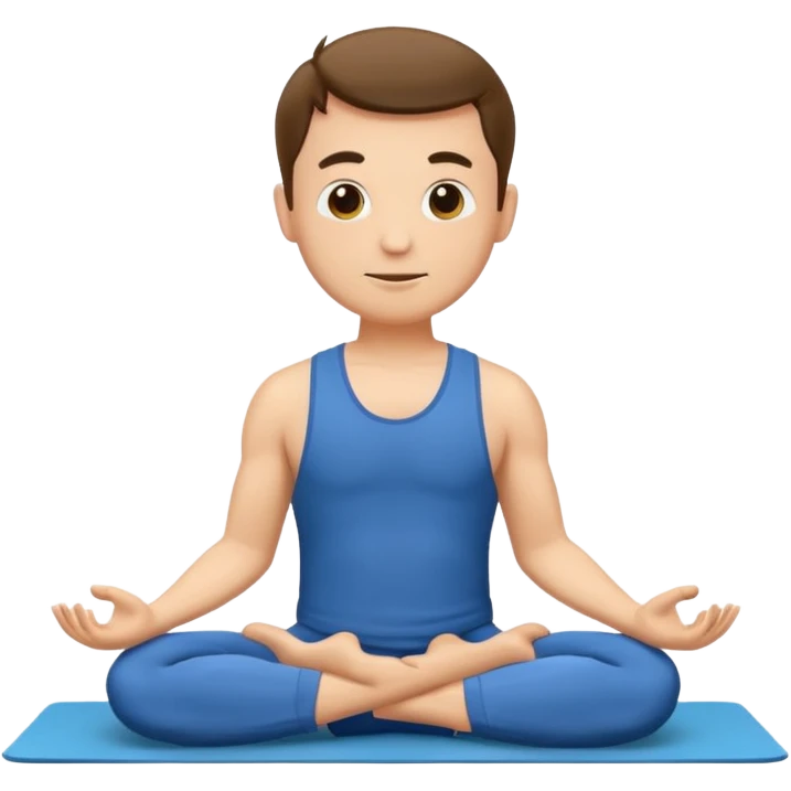 man doing yoga emoji