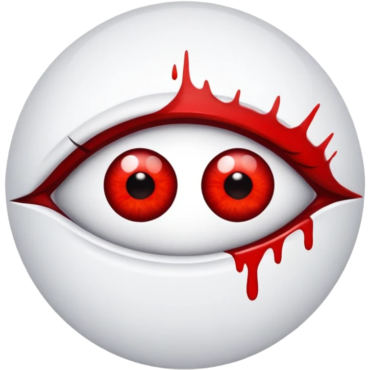 Red eye emoji