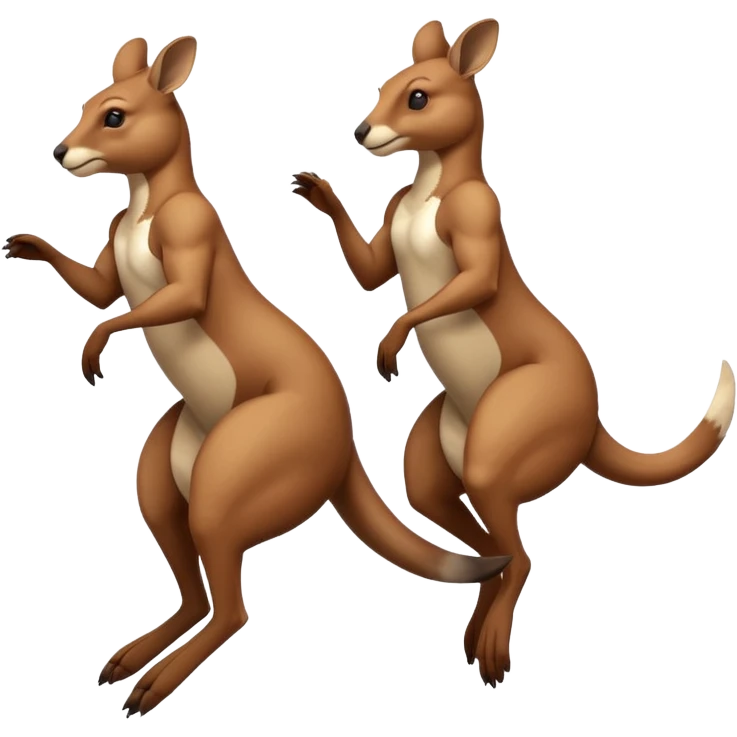 deux Kangourous qui sautent emoji