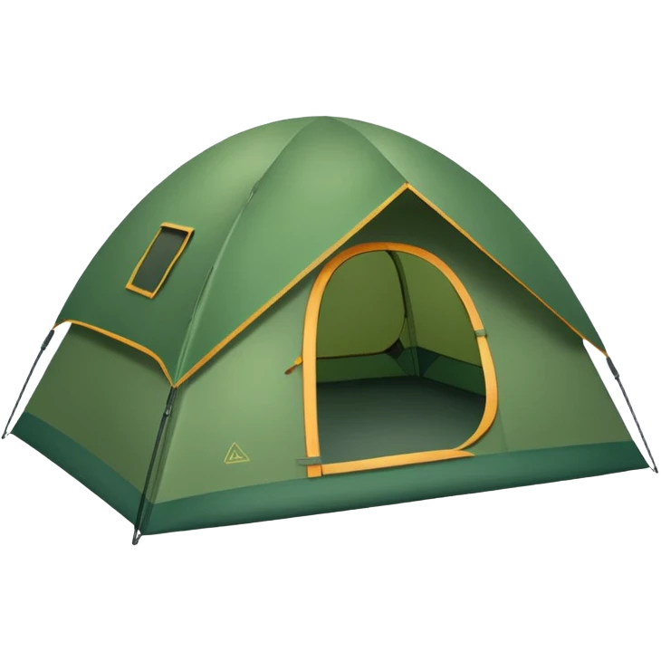 green camping tent emoji