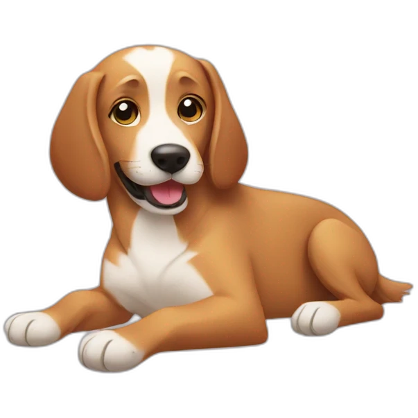 Dog enjoying masage emoji