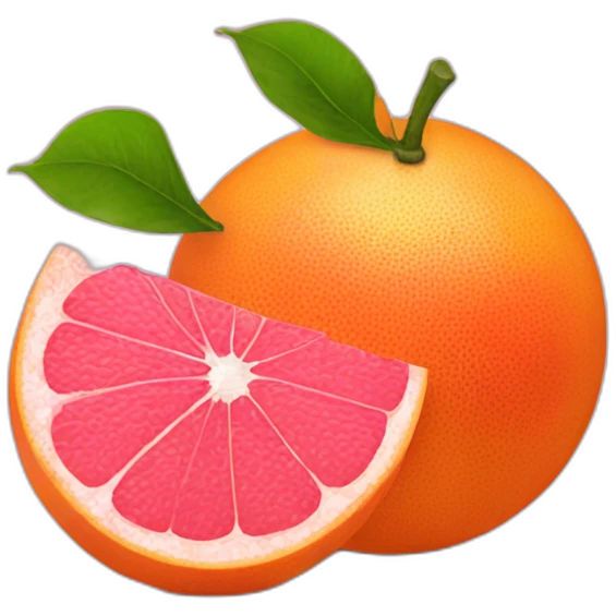 Grapefruit with pink segments emoji