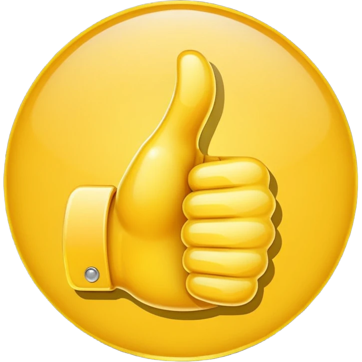 thumbs up emoji, positive and bold emoji
