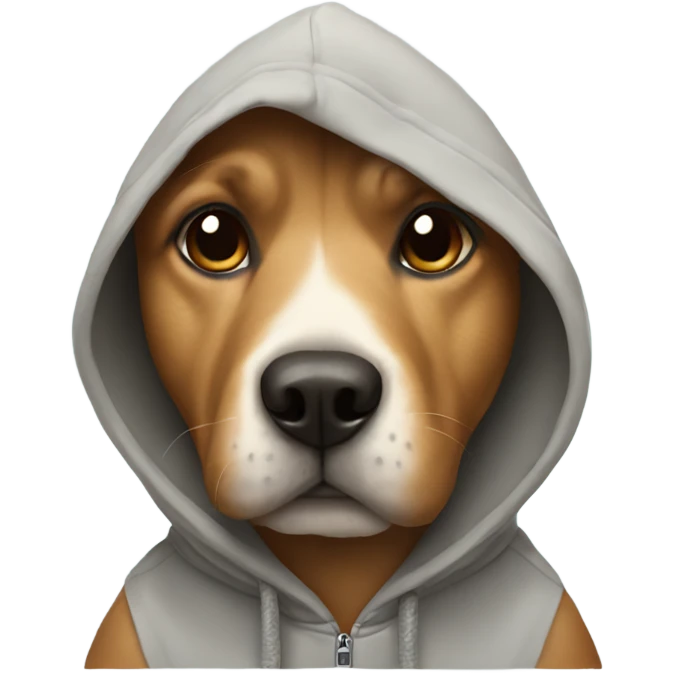 Dog wearing a hoddie emoji