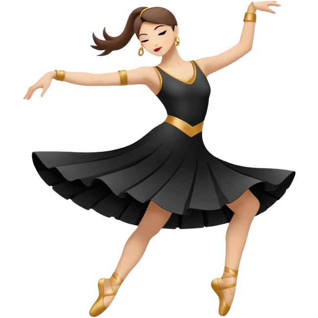 South-East (SE): "dancer_southeast: Create a minimal flat-vector dancer icon facing south-east. Pose rotated to face SE, maintaining dynamic motion. Black stroke 2px on transparent background, square canvas 1:1, SVG vector style, no text or facial features." emoji