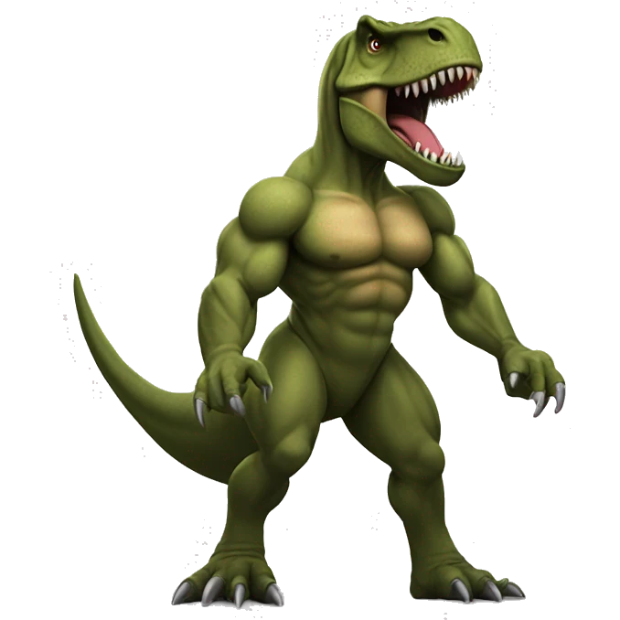 Bodybuilder t rex emoji