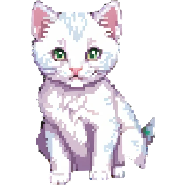 Kitten smells flowers emoji