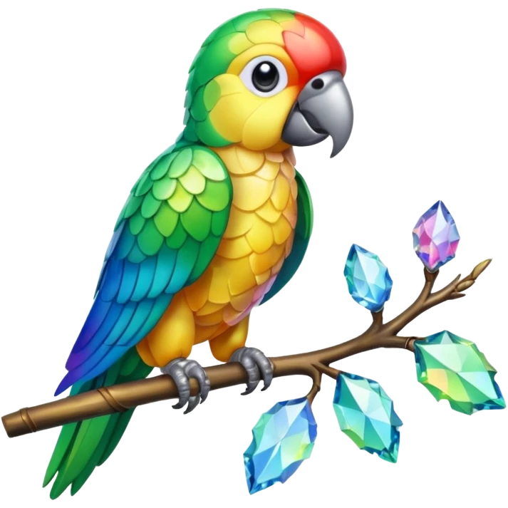 Crystal parrot emoji