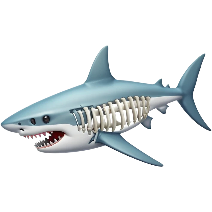A Shark skeleton  emoji