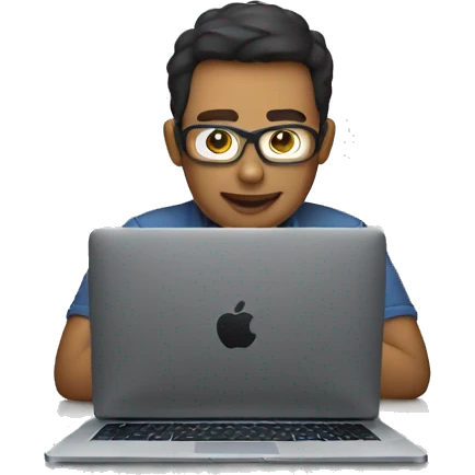 developer typing on macbook emoji