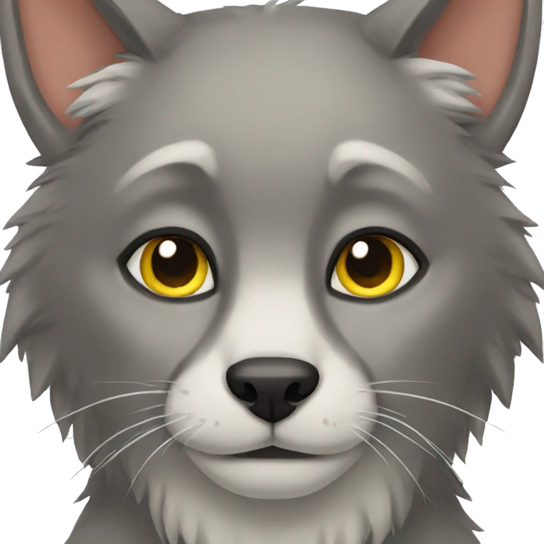 Wolf cat emoji