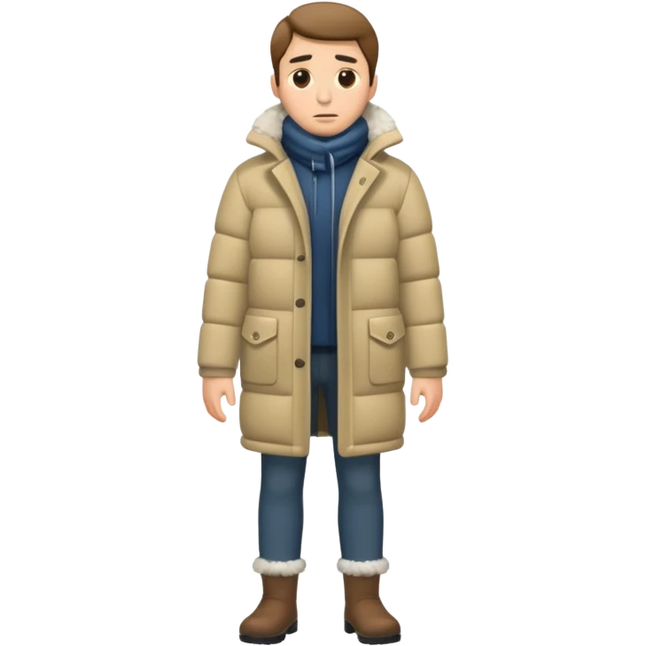 full body man feeling cold emoji