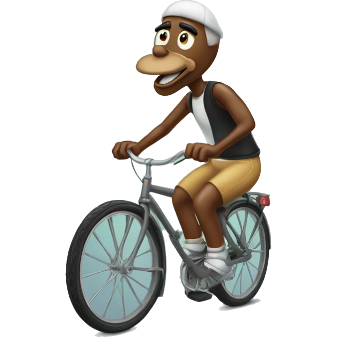 Looney toon on bicycle emoji
