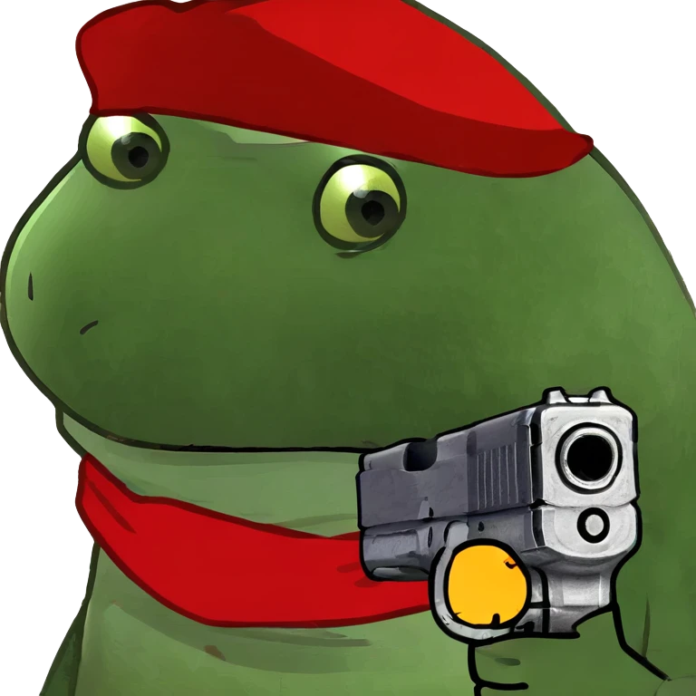 holding a gun emoji