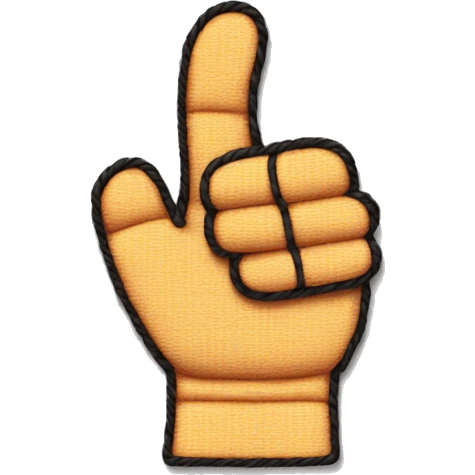 thumb up emoji but with a stitche emoji