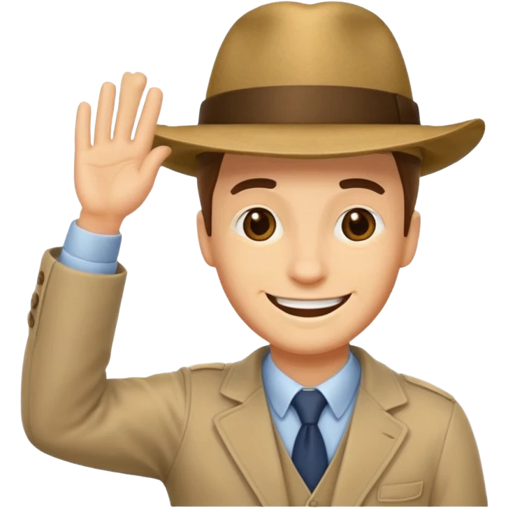 Man tipping his hat emoji