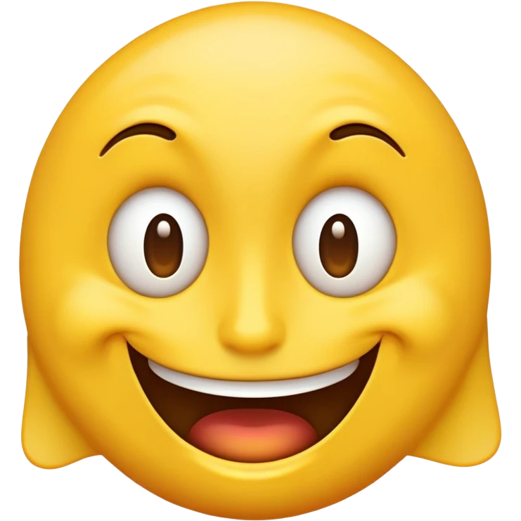 Regular yellow emoji with a warped face emoji