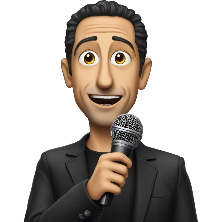 standup comedian with mic Gad Elmaleh emoji