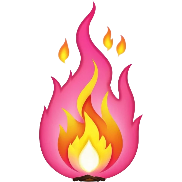 Pink fire emoji