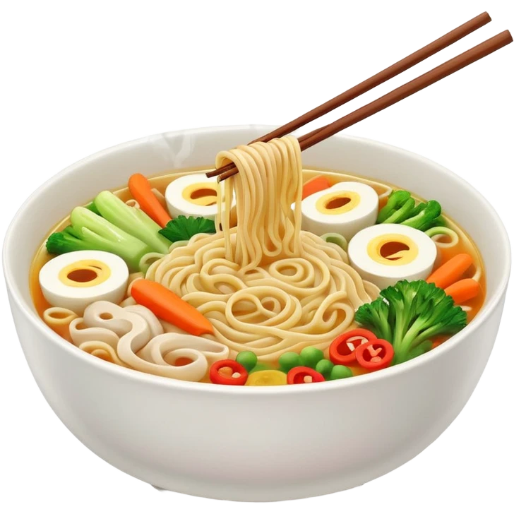 single bowl of noodles for one emoji