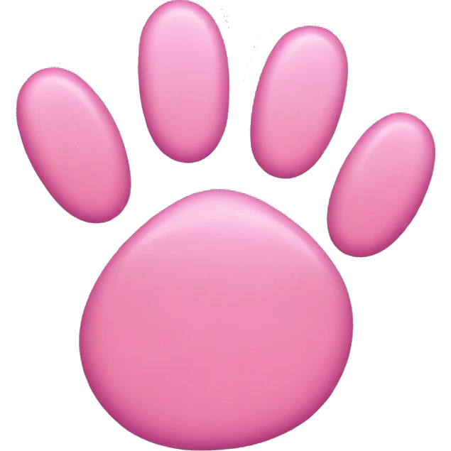 cat's paw with pink claws  emoji