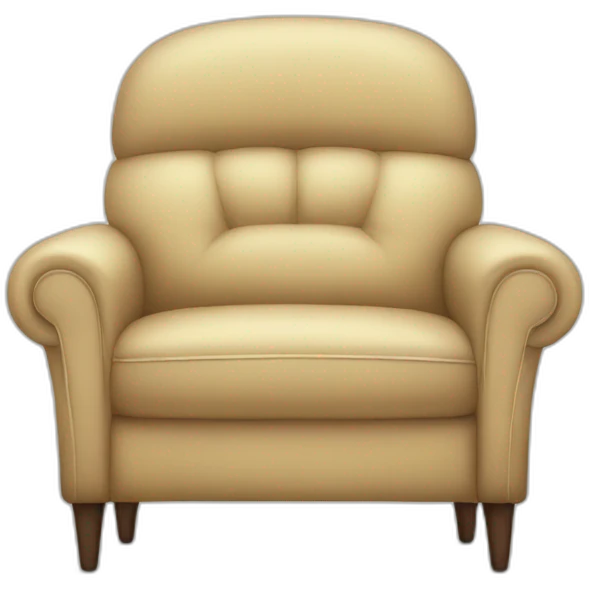 fat chair with legs poofy emoji