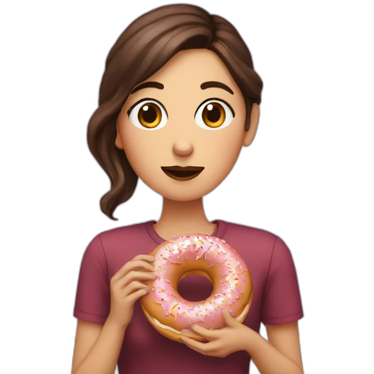 Rosalia eating a donut emoji