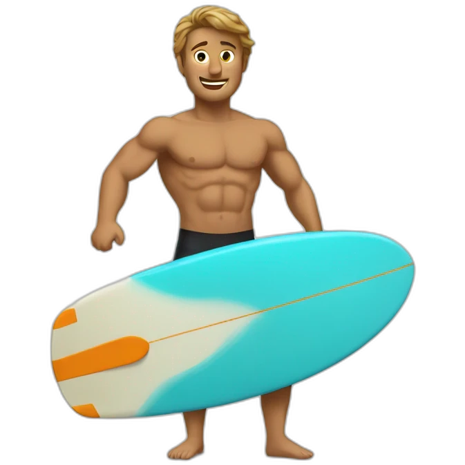 Homme qui surf emoji