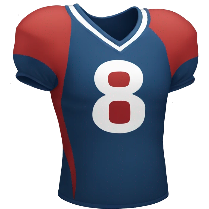 A Football shirt with half Red and other half dark blue color.  emoji