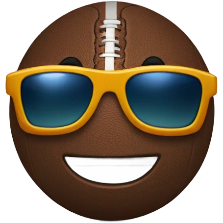 Football with sunglasses  emoji