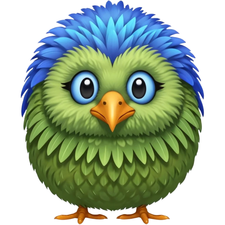 cute kiwi bird ai agent (blue)  emoji