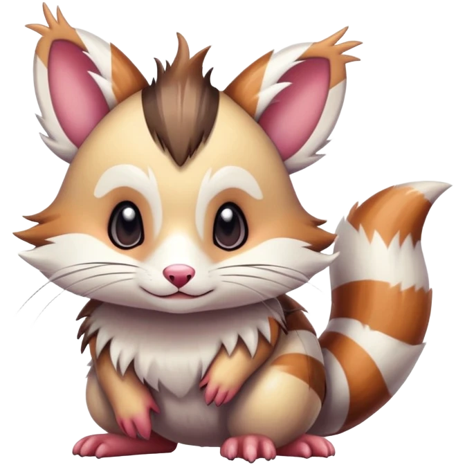 Colorful Linoone-Furret-hybrid emoji