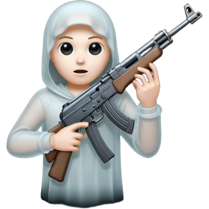 Ghost holding AK47 emoji