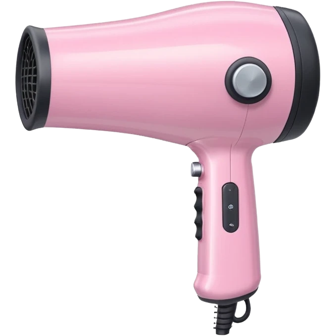 pastel pink hair dryer iOS emoji style, slightly different angle emoji