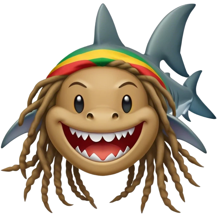 Rasta shark emoji