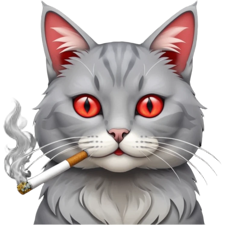 Cat smoking weed emoji