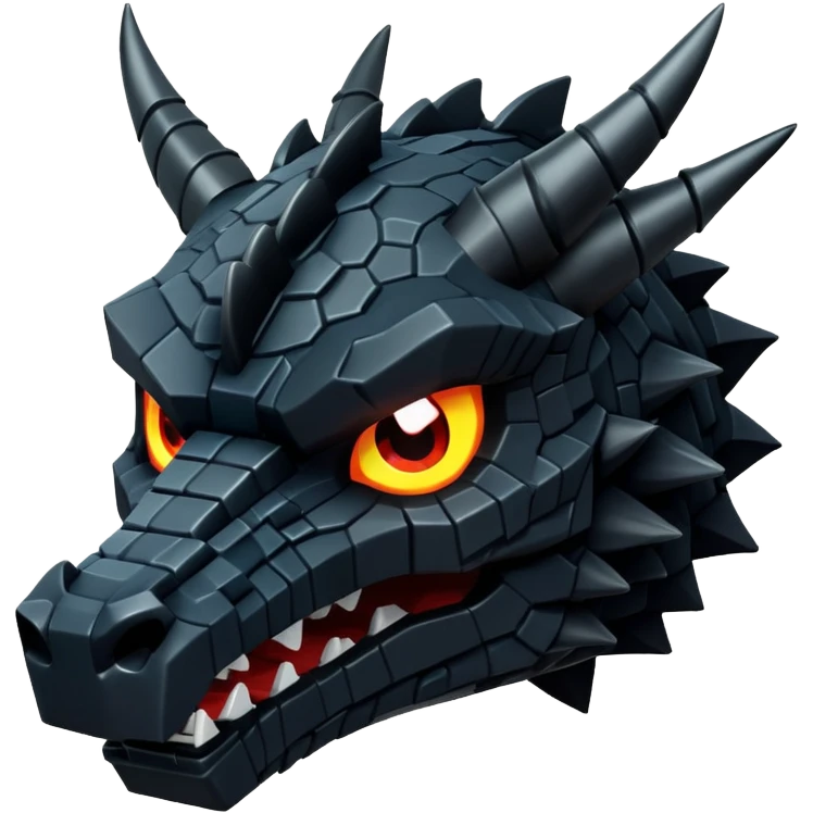 Minecraft black dragon head emoji